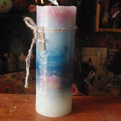 candle　tall円柱wide7㎝　c2437 1枚目の画像