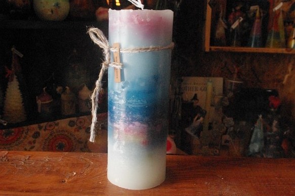 candle　tall円柱wide7㎝　c2437 1枚目の画像