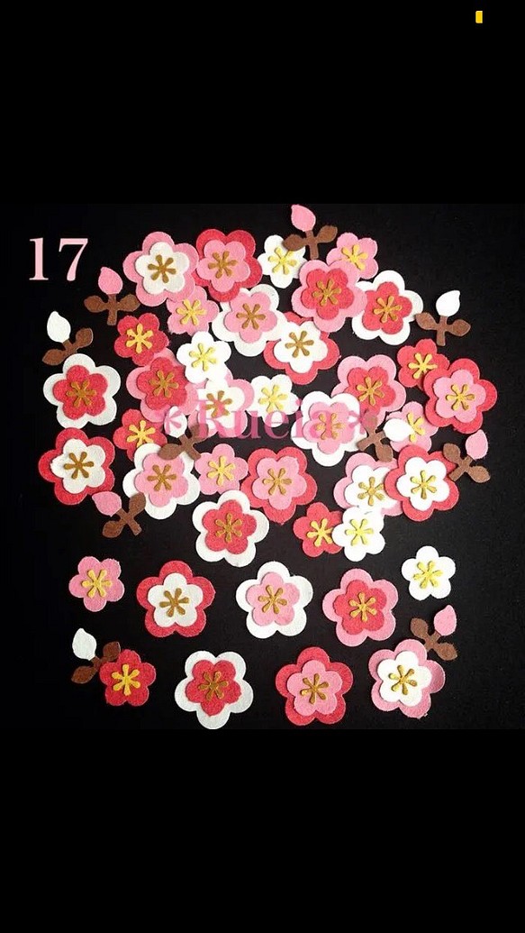 Rueia*クラフトパンチ17☆アレンジフラワーセット 梅の花＆桃の花 型紙 Rueia 通販｜Creema(クリーマ)