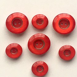 ドロップキャンディ赤　レトロボタン　ミックス7個 1枚目の画像