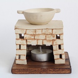 茶香炉　白　Tea incense burner （受注生産） 3枚目の画像
