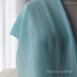 藍生葉染　シルクスカーフ 1枚目の画像