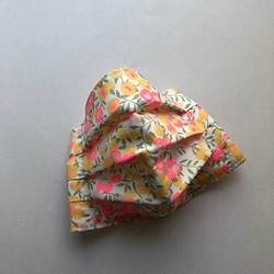 送料無料！　夏マスク　リバティ ウィルトシャー　レモンカード　プリーツマスクキッズサイズ 1枚目の画像