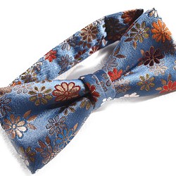 西陣織 和柄の高級蝶ネクタイ☆高級金襴布利用のおしゃれな蝶ネクタイです。小菊 1枚目の画像