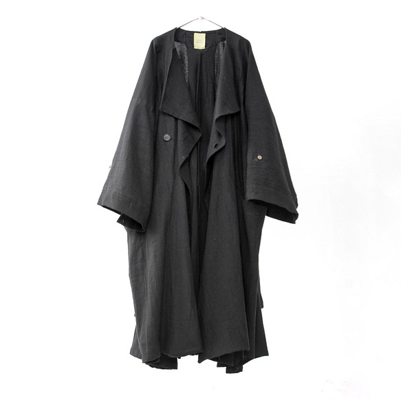 linen 3way collar gown コート anen 通販｜Creema(クリーマ)