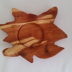 木製、紅葉型茶托セット 1枚目の画像