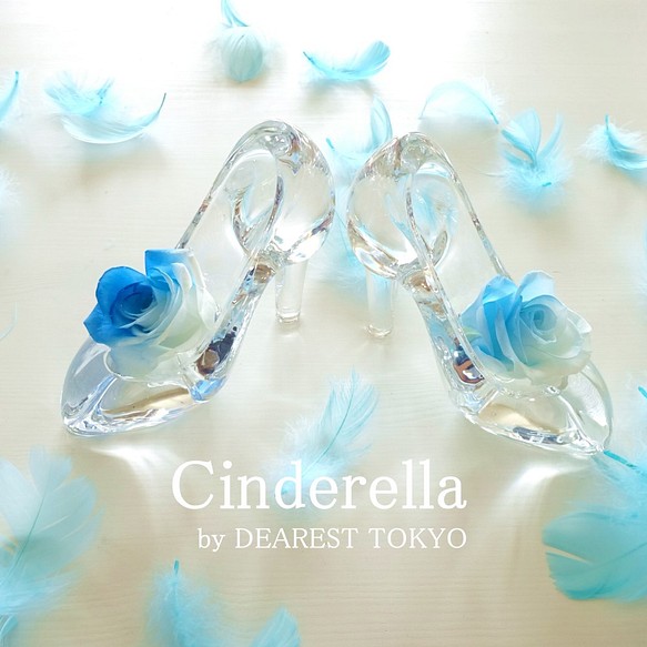 Cinderella “Half Blue”　ハーフブルーローズが彩るシンデレラのガラスの靴【半分青い】 1枚目の画像