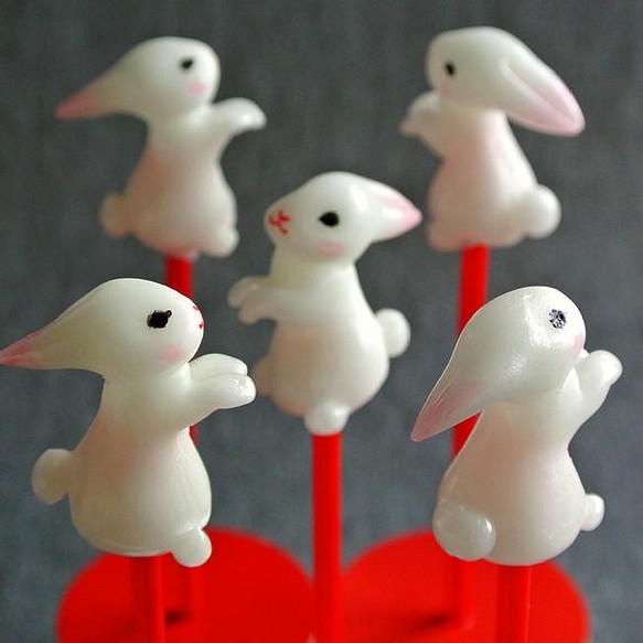 5個組　ミニミニウサギ飴細工　（メープルフレーバーまたはプレーン） 1枚目の画像