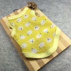 シロクマ♡浴衣生地タンクトップ  イエロー 1枚目の画像