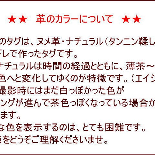 5.0cm丸型が10枚】ヌメ革タグ/ナチュラル無地 名札/ 革厚約2.4mm/穴