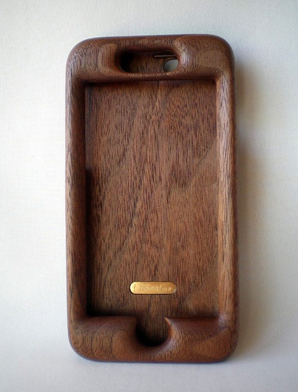 [定做]木質iPhone手機殼（胡桃木全蓋款） 第1張的照片