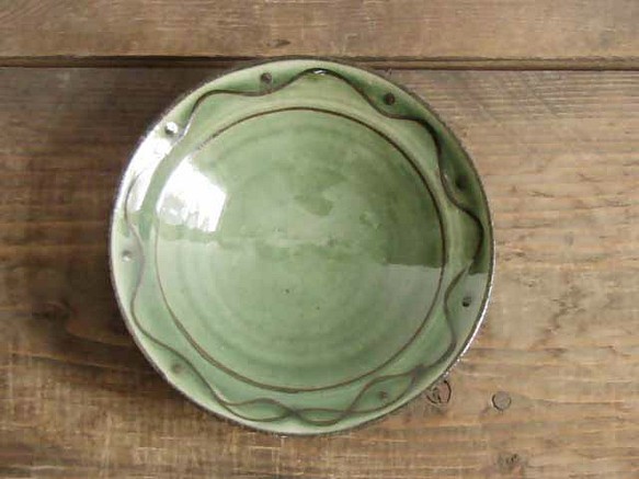 イッチン流文皿（緑） 1枚目の画像