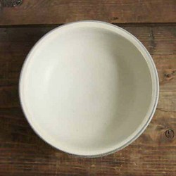 白い面取り鉢（蘭越） 1枚目の画像
