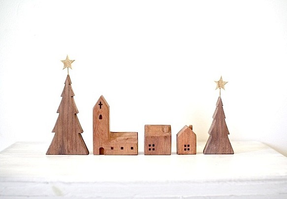 【Creema限定】小さな木の家　ークリスマスの教会1ー 1枚目の画像