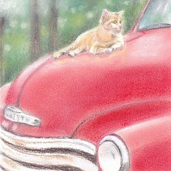 1953 Chevy Pickup（パステル画　原画） 1枚目の画像