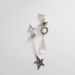 Shooting star & Planet earring(pierce) 1枚目の画像