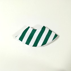 まんまるスタイ  green stripe 1枚目の画像