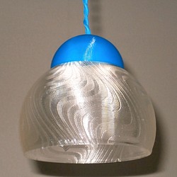 シャンデリア LED 電球 4 灯 3D 印刷透明シェードつきペンダント・ライト (4.5 〜 6 畳用) 1枚目の画像