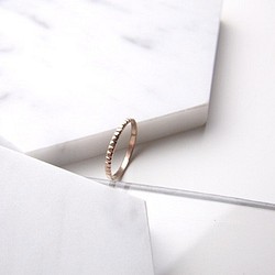 Simple Ring Red gold plated-Tile surface 1枚目の画像