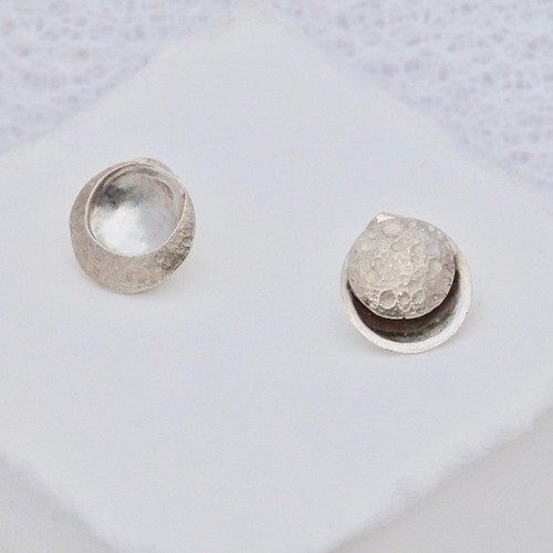 TWO MOONS / Clip-on or Pierced earrings イヤリング or ピアス