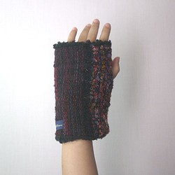手織り　もこもこファー手袋 1枚目の画像