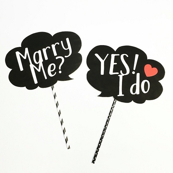 フォトプロップス 吹き出し Marry Me Yes I Do その他オーダーメイド Casa Partito 通販 Creema クリーマ ハンドメイド 手作り クラフト作品の販売サイト