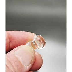 0G 碟形玻璃身體穿孔 手工製作，佩戴舒適，對身體溫和 無過敏透明耐熱玻璃 第1張的照片