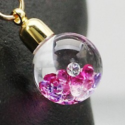 Bijou glass Ball Pendant 紅寶石紫紅色系 第1張的照片