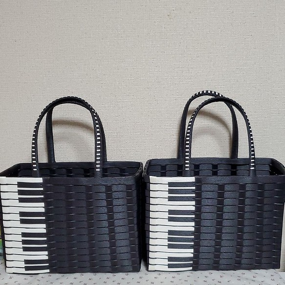 エコクラフト ピアノのデザインカゴバッグ かごバッグ K. 通販｜Creema