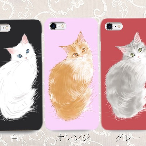 可愛い猫のスマホケース メインクーン 受注生産 各種機種対応 スマホケース カバー Kotomi 通販 Creema クリーマ ハンドメイド 手作り クラフト作品の販売サイト