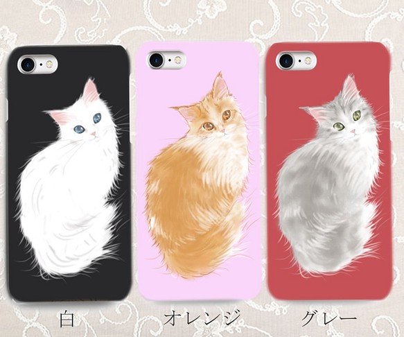 可愛貓咪智能手機保護套 Maine Coon 定制 兼容各種型號 第1張的照片