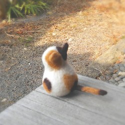 三毛猫さんのおきあがりこぼし【受注制作です】 1枚目の画像