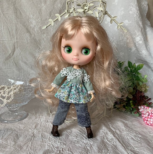 blythe ブライス アウトフィット 帽子 ブラウス パンツ 洋服