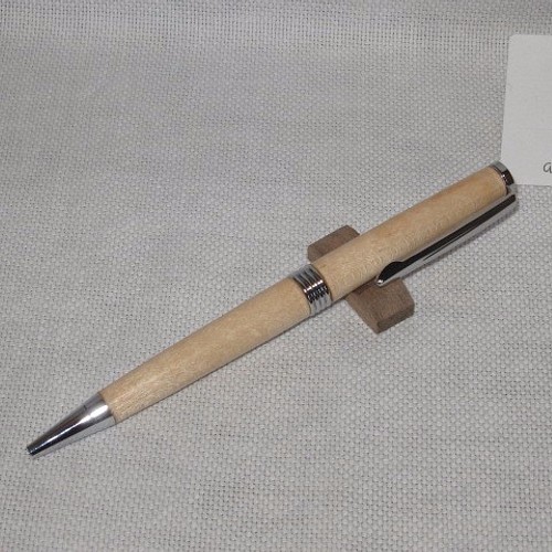手作り木製ボールペン（メープル材、ブロードモデル） ペン・筆記用具 ...