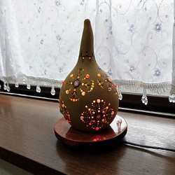 ひょうたんランプ「光る曼荼羅その1」 1枚目の画像
