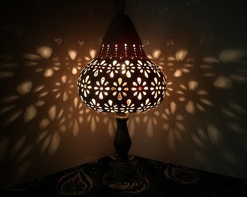 ひょうたんランプ「花柄UFO2」 照明（ライト）・ランプ kitatik 