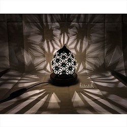 ひょうたんランプ「麻の葉ドームmini」 1枚目の画像