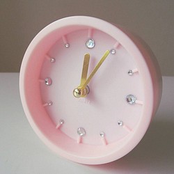 可愛いものが好き！シンプル＆ガーリーな置時計（ピンク） 1枚目の画像