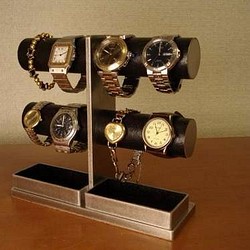 腕時計スタンド！8本掛けオールブラック腕時計スタンド 1枚目の画像