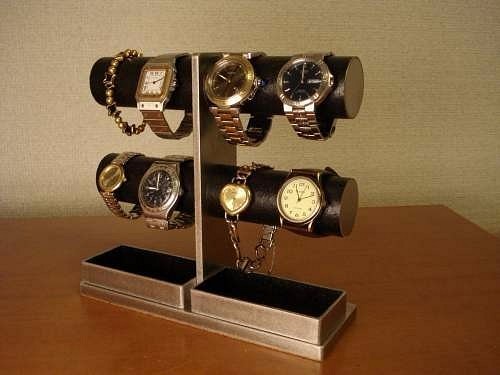 腕時計スタンド！8本掛けオールブラック腕時計スタンド 1枚目の画像