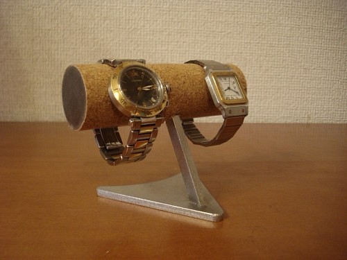 ハロウィンプレゼント　2本掛け丸パイプデザイン腕時計スタンド　ak-design 1枚目の画像