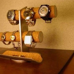 腕時計スタンド　6本掛け腕時計スタンド ロングトレイタイプ 1枚目の画像