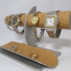 クリスマス　腕時計4本掛けロングトレイ付きハーフムーン腕時計スタンド　ak-design   N17117 1枚目の画像