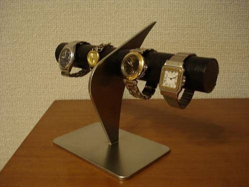 腕時計スタンド　ブラックコルク4本掛けデザイン腕時計スタンド　スタンダード 1枚目の画像