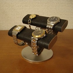 ブラックダブルだ円パイプ4本掛け腕時計スタンド　ak-design　N121220 1枚目の画像