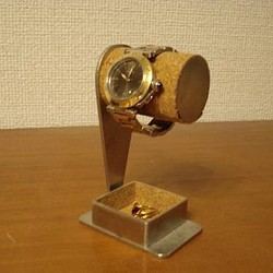 彼氏の誕生日プレゼントに　1本掛けデザイントレイ付き腕時計スタンド 　ak-design　No.120111 1枚目の画像