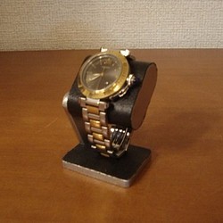 腕時計　飾る　　ベルトブラック台座接触バージョン　台座上コルク（黒）あり 1枚目の画像