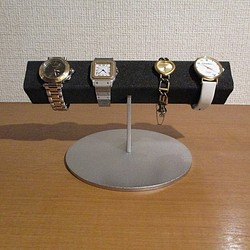 腕まわりが大きい時計専用角パイプ腕時計スタンド　ブラック　スタンダード　181113 1枚目の画像