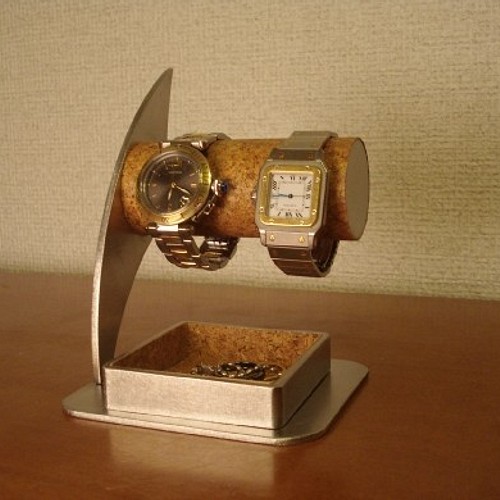 誕生日プレゼントに 2本掛けロングトレイ腕時計スタンド N130222