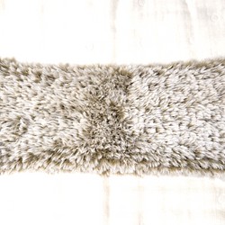 ニット手編み 値下げファーのスヌード　ネックウォーマー 1枚目の画像